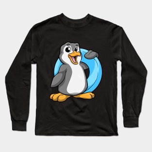 Penguin at Swimming with Swimming ring Long Sleeve T-Shirt